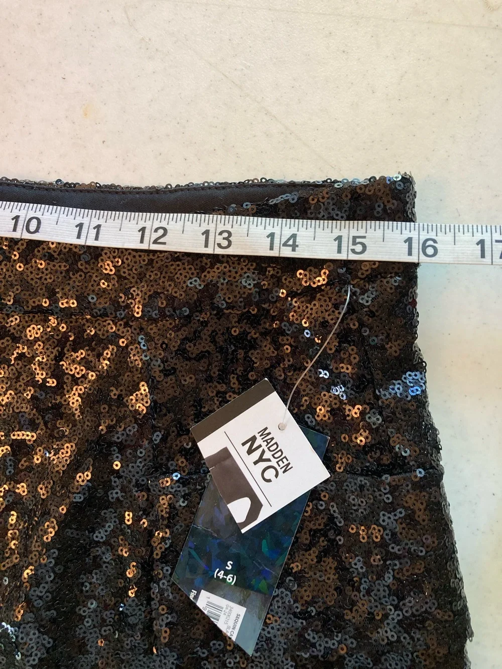 MADDEN NYC Black Sequin Mini Skirt - Picture 6 of 8